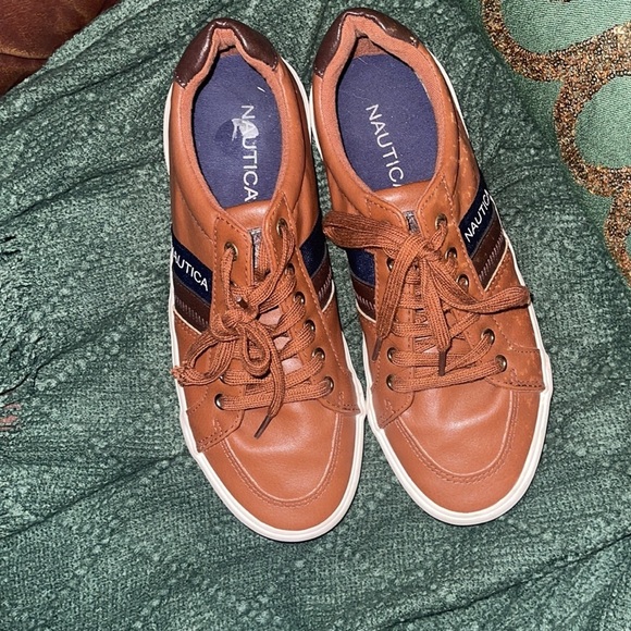 Nautica Garrison Casual Brown Sneakers Men's size 7.5 - Picture 2 of 7